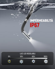 Carica l'immagine nel visualizzatore di Gallery, KAIWEETS Endoscopio con Luce, Doppia Lente 210° Articolata con Controllo a Rotella, Sonda Sottile da 6,5 mm, Schermo IPS 1080P, Cavo Semirigido da 1,6 m, IP67 Impermeabile per Auto e HVAC