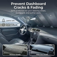 Carica l'immagine nel visualizzatore di Gallery, Parasole Auto Parabrezza Anteriore Flessibile, Parasole Macchina Pieghevole-Pop Up Riflettente Anti UV, Telo Protezione 