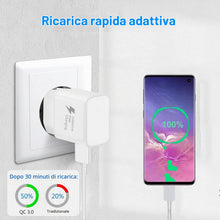 Carica l'immagine nel visualizzatore di Gallery, Caricatore USB C con cavo 1,5 m Caricabatterie da parete per Samsung Galaxy