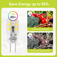 Carica l'immagine nel visualizzatore di Gallery, GY Lampadine LED G4 1W Equivalenti a 20W 12V, Lampadina LED 3000K Luce Calda 173 Lumen, Mini Lampade a Risparmio Energet