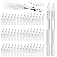 Carica l&#39;immagine nel visualizzatore di Gallery, Gafild cutter di precisione set, 2 Manici e 80 Lame Ricambio lame bisturi...
