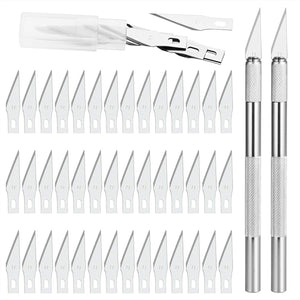 Gafild cutter di precisione set, 2 Manici e 80 Lame Ricambio lame bisturi...
