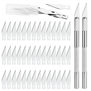 Gafild cutter di precisione set, 2 Manici e 80 Lame Ricambio lame bisturi...