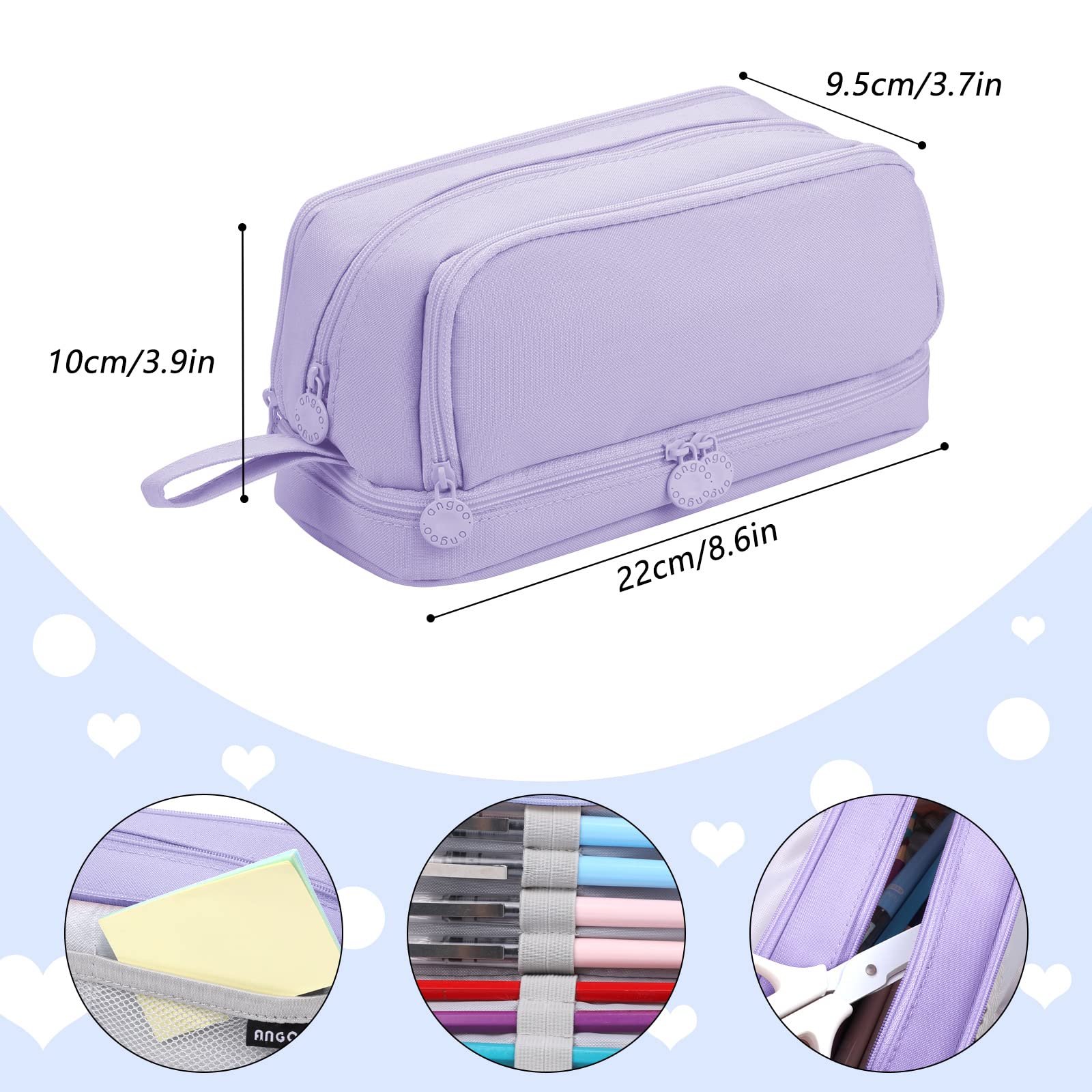 Astuccio 3 Scomparti KidsPark Astuccio Per Ragazzi Ragazze Adolescenti Grande Capacità 3 Scomparti, Viola., Compatto Astuccio Con Cerniera Beige E Blu Astuccio 3 Scomparti KidsPark Astuccio Per Ragazzi Ragazze Adolescenti Grande Capacità 3 Scomparti, Viola., Compatto Astuccio Con Cerniera Beige E Blu