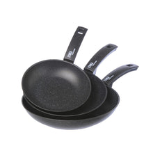 Carica l'immagine nel visualizzatore di Gallery, Moneta Etnea Set of 3 Frying Pans, Non-Stick Stone Surface and Anti-Scratch Coating, Suitable for Most Kitchens, Dishwas