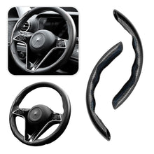 Carica l'immagine nel visualizzatore di Gallery, Fibra di Carbonio Coprivolante Auto,Sicuro e Antiscivolo Accessori Auto per Uomini e Donne,Universale 38cm Copri Volante