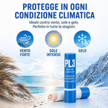 Carica l'immagine nel visualizzatore di Gallery, KELEMATA PL3 Stick Labbra con Anello Rosso, Burrocacao Idratante e Riparatore 3,7g, Balsamo Labbra Screpolate, Triplice 