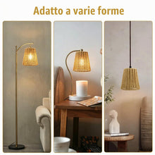 Carica l'immagine nel visualizzatore di Gallery, 4 Pezzi Paralume Abat Jour Rattan Retrò Boho Paralume