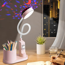Carica l'immagine nel visualizzatore di Gallery, Aicharynic Lampada da Scrivania per Bambini: Lampada da Notte LED con Port penna, Lampada da Tavolo Dimmerabile con Proi