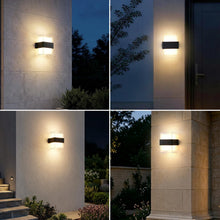 Carica l'immagine nel visualizzatore di Gallery, VivaLet 12W Applique da Parete LED Interno, IP65 Lampada da Esterno a Parete Moderna, 1200LM 3000K Up-and-Down Illuminaz