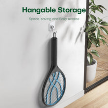 Carica l&#39;immagine nel visualizzatore di Gallery, VEGREM Racchetta Zanzare Elettrica, 4000V Racchetta Zanzare, Indicatore di Batteria, USB Tipo-C, 1500mAh Batteria Ricaricabile, Maglia Protettiva a 3 Strati, Antizanzare, Interni ed Esterni