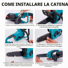 Carica l'immagine nel visualizzatore di Gallery, 4 pz catena ricambio 4 pollici per motosega elettrica mini