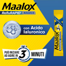 Carica l'immagine nel visualizzatore di Gallery, Maalox RefluRAPID Advance Antiacido con Acido Ialuronico, 20 Stick