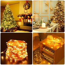 Carica l'immagine nel visualizzatore di Gallery, HOTUT Stringa Luci LED, 2*10M 100 LED Luci LED a Batteria, Luci Stringa Decorative Impermeabili, LED Luci Natale Interno