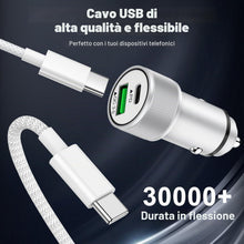 Carica l'immagine nel visualizzatore di Gallery, Caricatore Auto USB C 60W con 1M Cavo Type C Ricarica Rapida per iPhone 18 17 16 15 Pro Max/Plus,Samsung Galaxy S25 S25 