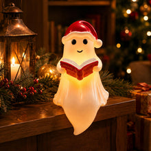 Carica l'immagine nel visualizzatore di Gallery, ACTOYS Lampada Fantasma LED 3D per Halloween, Luce Notturna da Lettura (Grande con cappello rosso)