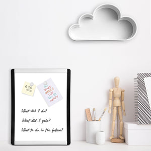 Amazon Basics Lavagna magnetica cancellabile a secco, telaio in plastica/alluminio, 21.6 x 28 cm, Bianco