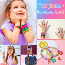 Carica l&#39;immagine nel visualizzatore di Gallery, Nestling Kit Elastici per Braccialetti, 2500+ DIY Loom Nastri, 32 Colori Per Creare Gioielli, Perline, Regalo Giocattolo