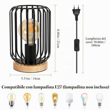 Carica l'immagine nel visualizzatore di Gallery, Comely Lampada da Tavolo Vintage, Lampada da Scrivania in Metallo E27