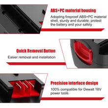 Carica l'immagine nel visualizzatore di Gallery, Moticett 18V 3.6Ah HPB18 Ricambio per Black Decker Batteria NI-MH Compatibile per Black Decker A1718 A18 A18E A18NH HPB18 HPB18-OPE Firestorm FS180BX FS18BX FS18FL FSB18 NST2118 244760-00