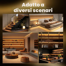 Carica l'immagine nel visualizzatore di Gallery, illuburg 24V Striscia LED COB Bianco Caldo 2700K 10m 400LED/m CRI90+ Dimmerabile Autoadesiva Banda Barra Strip Luminosa