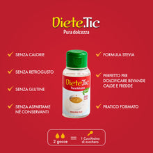 Carica l'immagine nel visualizzatore di Gallery, Diete.Tic, Stevia Dolcificante Liquido Zero Calorie, Pratica Confezione da 50 ml (1000 Gocce), Senza Glutine, Senza Cons