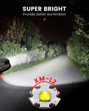 Carica l'immagine nel visualizzatore di Gallery, Maxesla Torcia LED Potente Professionale, 2000 Lumen Torcia LED Potente, Torce LED Alta Potenza con 18650 Ricaricabile Batteria 5 Modes, Zoomable, IP65 Impermeabile, nero