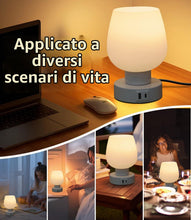 Carica l'immagine nel visualizzatore di Gallery, Abat Jour da Comodino Tavolo Moderna e Portatile per La Camera da Letto per Bambini, Abat Jour per La Lettura, Lampada L
