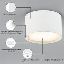 Carica l'immagine nel visualizzatore di Gallery, Faretti LED Soffitto 6W 560LM Faretti da Soffitto 4000K Luce Naturale Plafoniera led Soffitto Ø84x50mm Lampada da Soffit