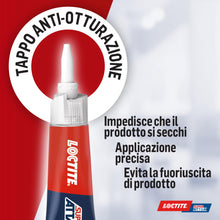 Carica l'immagine nel visualizzatore di Gallery, Loctite Super Attak Original Bipack, Colla liquida trasparente in confezione convenienza, Adesivo per gomma, metallo, ce