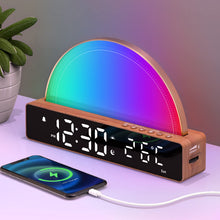 Carica l'immagine nel visualizzatore di Gallery, Sveglia con luce, sveglia con luce Wake Up, macchina bianca del rumore, lampada da comodino, lampada da tavolo touch dim