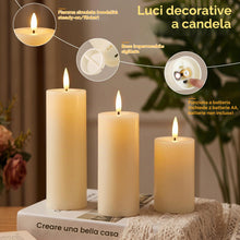 Carica l'immagine nel visualizzatore di Gallery, Dehobo Candele Led Fiamma Oscillante, IP65 (13,5/15/18cm x 5,5cm, 6 Pezzi)