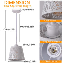 Carica l'immagine nel visualizzatore di Gallery, Interna Plafoniera E27 LED Sospensione Bianco industriale illuminazione cucina soggiorno sala da pranzo lampada da camer