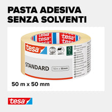 Carica l'immagine nel visualizzatore di Gallery, Tesa Nastro per Mascheratura Standard - Nastro in Carta per Mascheratura, Rimozione senza Residui per 2 Giorni, senza So