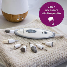 Carica l'immagine nel visualizzatore di Gallery, Beurer MP 41 - Fresa elettrica per Unghie con 7 Accessori Professionali per Manicure e Pedicure in zaffiro e feltro per accorciare, limare, modellare e curare unghie e cuticole, 4,600 giri/min