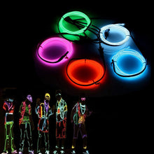 Carica l'immagine nel visualizzatore di Gallery, Lychee 5x 1m EL Tubo Flessibile Filo Elettroluminescente Stroboscopico con Luce al Neon con 3 modalità di Controllo per 