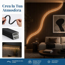Carica l'immagine nel visualizzatore di Gallery, Striscia LED da 5 m: striscia LED in silicone altamente traslucido, 12 x 12 mm, illuminazione frontale nera, flessibile,