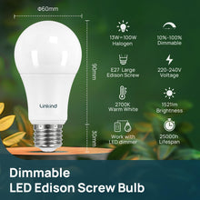 Carica l'immagine nel visualizzatore di Gallery, Linkind Dimmerabile Lampadine LED E27, Golf P45/G45, 4.2W(Equivalenti a 40W), Luce Bianca Calda 2700K, 470 Lumen, Pacco 