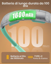 Carica l'immagine nel visualizzatore di Gallery, Glocusent Lampada da lettura ergonomica con batteria da 1600 mAh, 3 colori e 5 luminosità continua, pratico interruttore