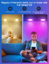 Carica l'immagine nel visualizzatore di Gallery, Aigostar Faretti LED da Incasso per Cartongesso 6W, Smart Bluetooth Mesh Lampada da Soffitto, RGB Dimmerabile, Bianco Ca