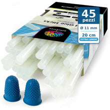 Carica l'immagine nel visualizzatore di Gallery, OfficeTree 45x Stick Colla a Caldo 11mm x 200 mm - Colla a Caldo Ricariche 11mm - Asciugatura Rapida ed Extra Resistente