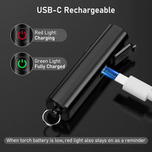 Carica l'immagine nel visualizzatore di Gallery, Blukar Torcia LED Mini Ricaricabile, Torcia EDC Tascabile con Portachiavi