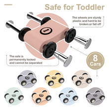 Carica l'immagine nel visualizzatore di Gallery, Joyreal Giochi Montessori 1 2 anno - Piste Macchinine Cars per Bambini, Giochi Legno Bambini con 8 Mini Auto Giocattolo 