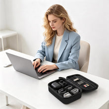 Carica l'immagine nel visualizzatore di Gallery, AiQInu Organizer Cavi Borsa da Viaggio Organizzatore Cavi Resistente All'acqua Portatile Porta Cavi Organizer per Caricatore, Chiavetta USB, Auricolare, Power Bank, Hard Disk, Scheda SD