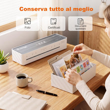Carica l'immagine nel visualizzatore di Gallery, Bonsaii Plastificatrice A4 Caldo &amp; Freddo, 80-125 Micron, 5 Fogli
