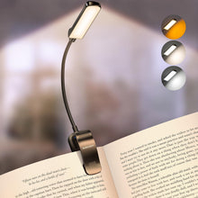 Carica l'immagine nel visualizzatore di Gallery, Glocusent 13 luci a LED per leggere di notte, 120 ore di durata ricaricabile, 3 colori e 5 luminosità dimmerabile contin