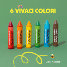 Carica l'immagine nel visualizzatore di Gallery, Honeysticks Super Jumbo Pastelli di Cera (Pacco da 6) - 100% Cera d'Api