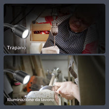 Carica l'immagine nel visualizzatore di Gallery, Luce a collo d'oca flessibile a led 500 lumen fissata con viti Lampada da lavoro per illuminazione industriale per macch