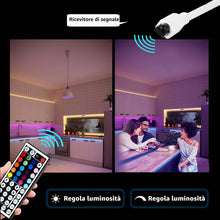 Carica l'immagine nel visualizzatore di Gallery, Dual Outputs 44 Tasti Luci LED Telecomando 4 Pin 2 Porte RGB Controller Box Telecomando IR Wireless per 3528 5050 Strisc