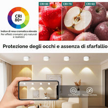 Carica l'immagine nel visualizzatore di Gallery, KYOTECH Faretto da Soffitto LED Ultra Sottile 55mm, Modulo Intercambiabile GX53, Superficie IP44 6W Bianco Caldo 3000K 5